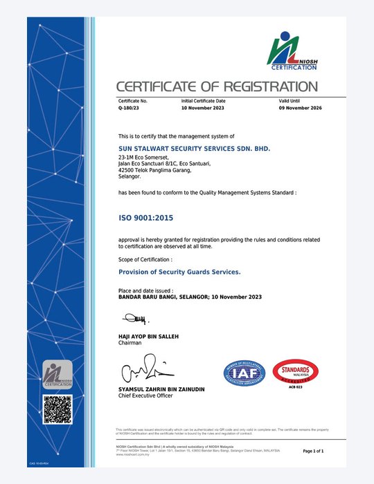 ISO 9001:2015 Certification